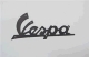 ART. 5741 SCRITTA TARGHETTA ANTERIORE ALLUMINIO NERA VESPA 125 VNB1-2-3T DAL 1960 AL 1968